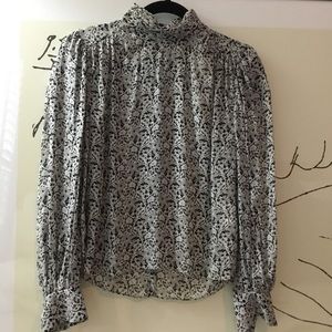 Zara paisley pattern slim fit blouse